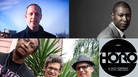 Clockwise, from top left: Joel Harrison, Marcus Shelby, the cover of Horo: A Jazz Portrait, Plunge (Mark McGrain, James Singleton, Tim Green). Clockwise, from top left: Joel Harrison, Marcus Shelby, the cover of Horo: A Jazz Portrait, Plunge (Mark McGrain, James Singleton, Tim Green).