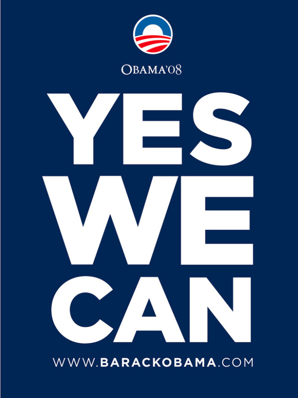 The "Yes We Can" slogan was used by hip hop artist will.i.am to create a video collage using  snippets from an Obama speech.