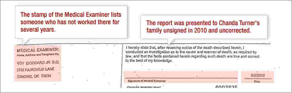 Death Certificate: Wrong Medical Examiner and no signature Death Certificate: Wrong Medical Examiner and no signature