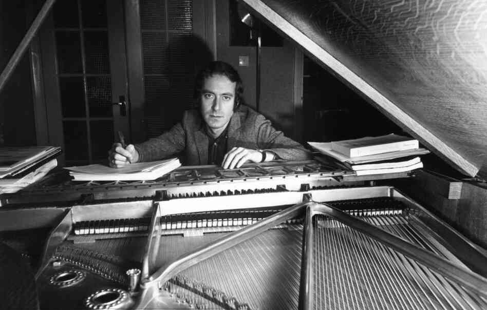John Barry at his piano John Barry at his piano