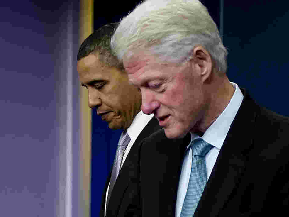 Former President Bill Clinton and President Barack Obama attending a press conference in Washington, D.C. in December. With President Obama at a pivotal moment in his presidency, many are wondering if he will be able to make a comeback similar to Clinton's.