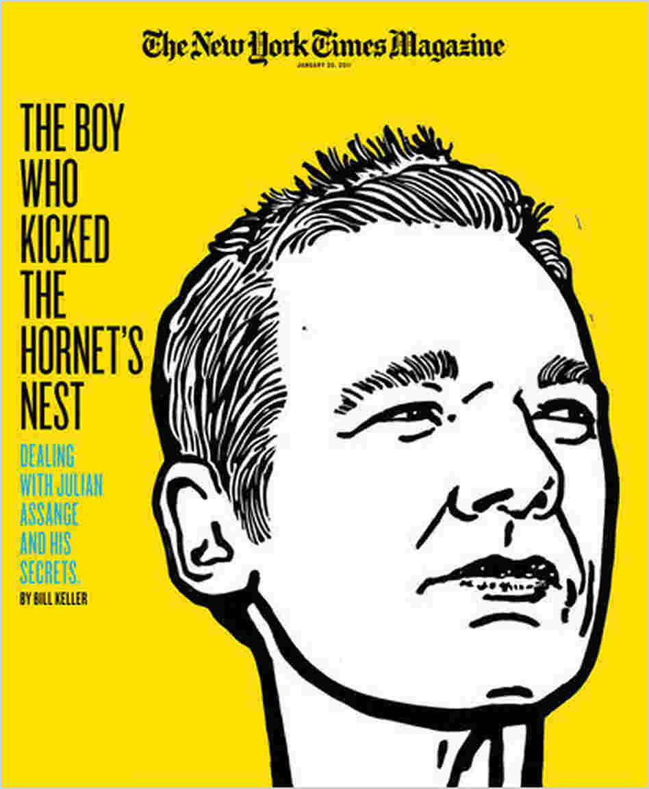 The 'New York Times Magazine' cover illustration of Julian Assange The 'New York Times Magazine' cover illustration of Julian Assange