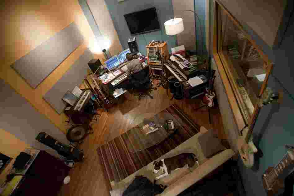 The artist Son Lux (Ryan Lott) in his studio in New York. The artist Son Lux (Ryan Lott) in his studio in New York.