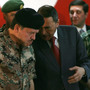 Jordan's King Abdullah II (left) listens to now-Prime Minister Maaruf Bakhit during the inauguration of a new army program in the town of Zarqa, near the capital Amman, Nov. 5, 2007. Jordan's King Abdullah II (left) listens to now-Prime Minister Maaruf Bakhit during the inauguration of a new army program in the town of Zarqa, near the capital Amman, Nov. 5, 2007.