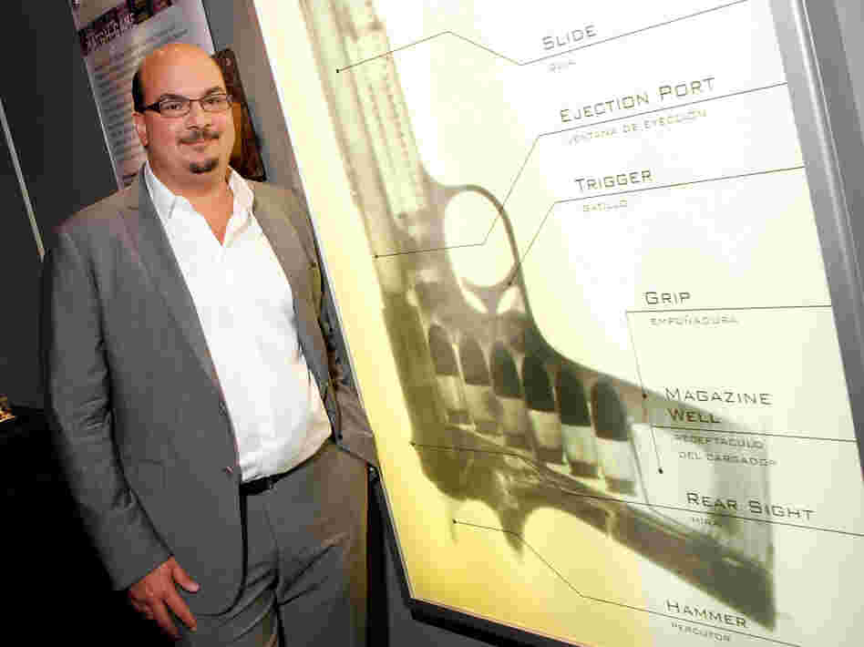 Anthony Zuiker, creator and executive producer of the CSI television shows, appears at a CSI exhibit in Las Vegas.