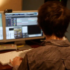Ryan Lott of Son Lux in the studio. Ryan Lott of Son Lux in the studio.