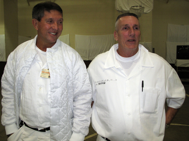 Rick Smith (left) and Grady Bankhead, who participated in the meditation program, are serving sentences of life without parole for capital murder. "We have to have some kind of balance back in our lives from the horrible things that we've done," Bankhead says.