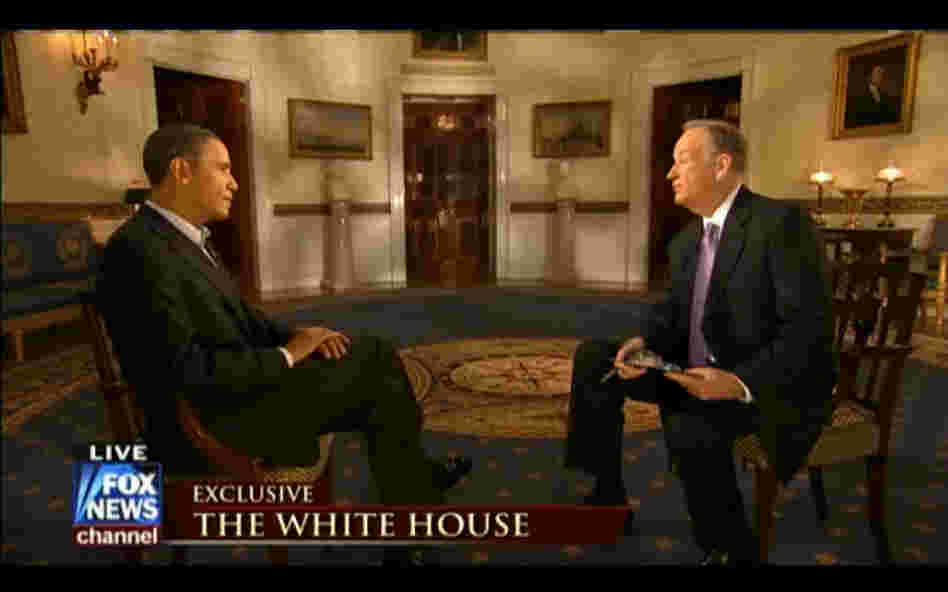 Screenshot of President Obama and Fox News Channel's Bill O'Reilly interview, Feb. 6, 2011.