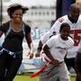 First lady Michelle Obama promotes the Let's Move! campaign and the NFL's Play 60 anti-obesity initiative on Sept. 8 in New Orleans.