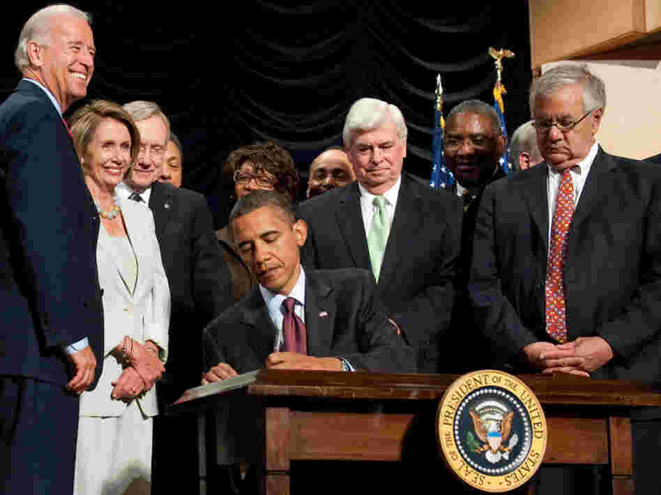 President Barack Obama signs the Dodd-Frank Wall Street Reform Act in July 2010. President Barack Obama signs the Dodd-Frank Wall Street Reform Act in July 2010.