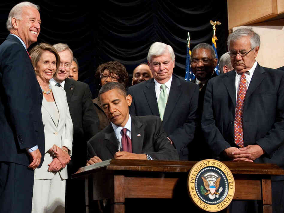 President Barack Obama signs the Dodd-Frank Wall Street Reform Act in July 2010. President Barack Obama signs the Dodd-Frank Wall Street Reform Act in July 2010.
