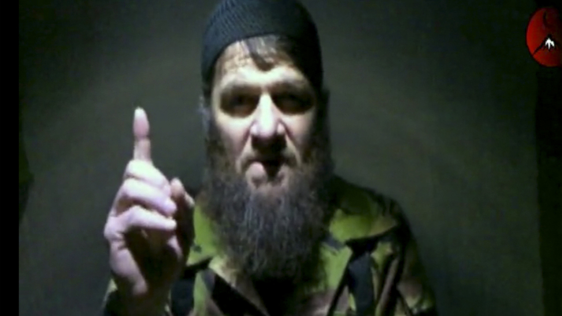 This video image shows insurgent leader Doku Umarov as he claims responsibility for last month's deadly suicide bombing at Russia's largest airport. It was not clear when or where the video was recorded.