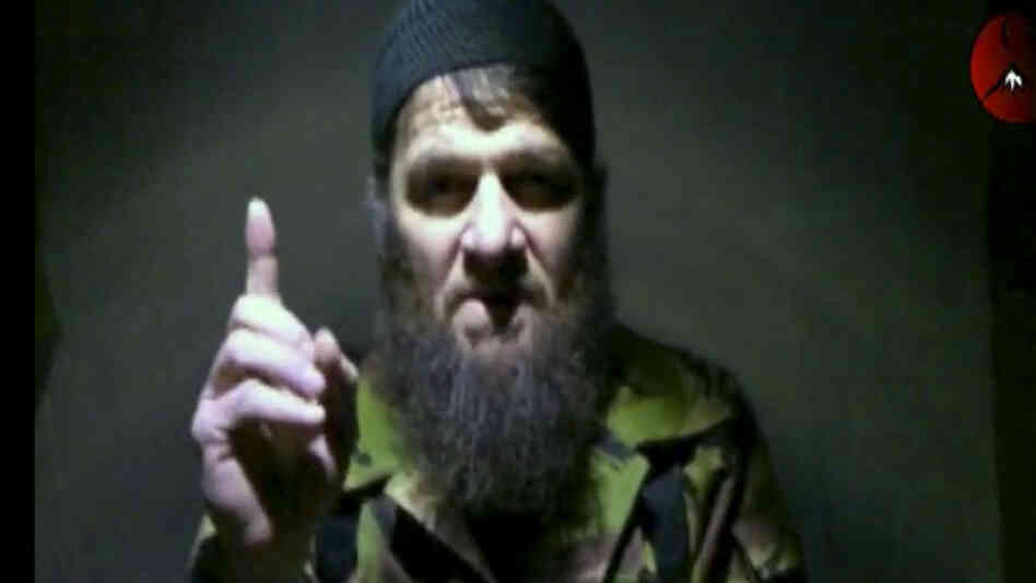 This video image shows insurgent leader Doku Umarov as he claims responsibility for last month's deadly suicide bombing at Russia's largest airport. It was not clear when or where the video was recorded.