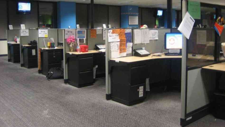A row of cubicles in Orange County, Florida.