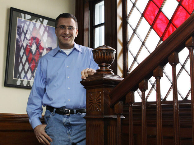 Jonathan Gruber, an MIT economist, at his home in Lexington, Mass.