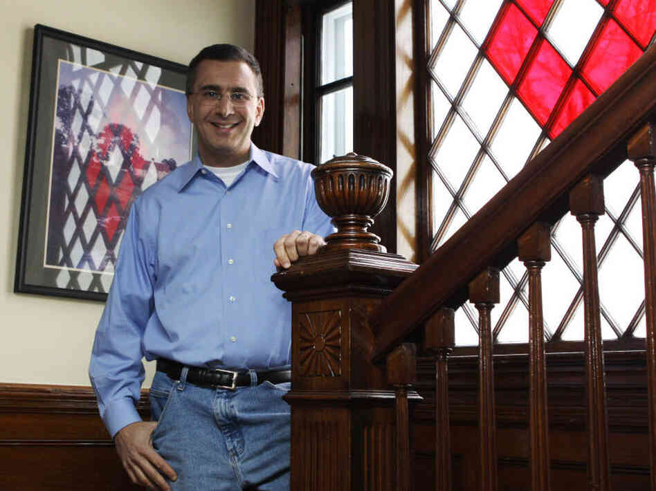 Jonathan Gruber, an MIT economist, at his home in Lexington, Mass.