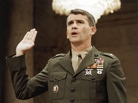 Lt. Col. Oliver North proudly boasts about his role in the Iran-Contra affair throughout the campaign. Lt. Col. Oliver North proudly boasts about his role in the Iran-Contra affair throughout the campaign.