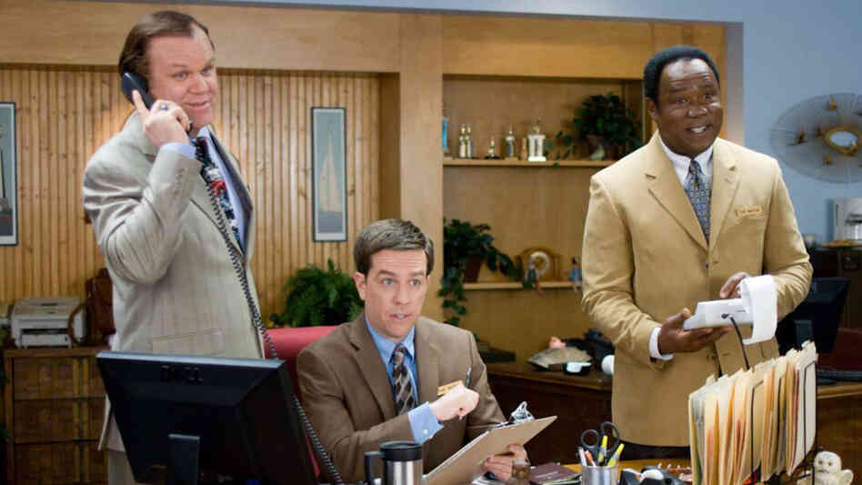 At an insurance-sales convention, a naive small-towner (Ed Helms, center) unexpectedly shares a hotel room with two decidedly more worldly colleagues (John C. Reilly, left, and Isiah Whitlock Jr.) — who drag him far outside his rural comfort zone. At an insurance-sales convention, a naive small-towner (Ed Helms, center) unexpectedly shares a hotel room with two decidedly more worldly colleagues (John C. Reilly, left, and Isiah Whitlock Jr.) — who drag him far outside his rural comfort zone.