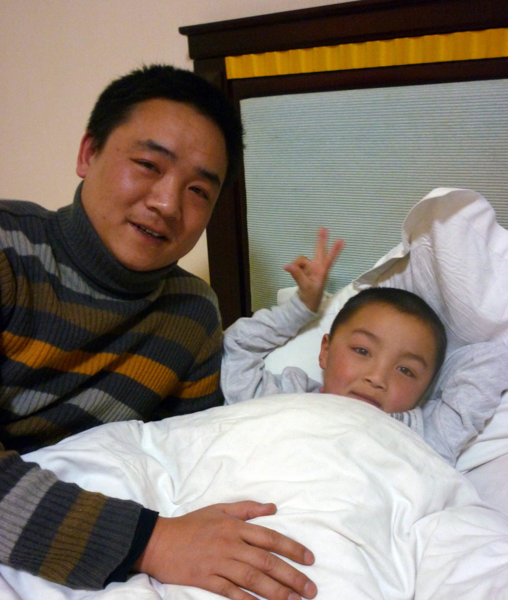 Peng Gaofeng used social media to track down his son, Xinle, who was abducted three  years ago outside his home.