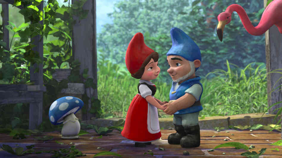 Two young lovers (voiced by Emily Blunt and James McAvoy) try to transcend the long-simmering rivalry between their brightly colored garden-gnome families. But don't expect a story of too much woe — it's a kid-friendly animated adaptation of the classic. Two young lovers (voiced by Emily Blunt and James McAvoy) try to transcend the long-simmering rivalry between their brightly colored garden-gnome families. But don't expect a story of too much woe — it's a kid-friendly animated adaptation of the classic.