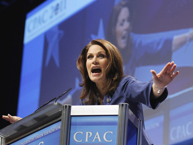 Rep. Michele Bachmann (R-MN) gives the first speech at the Conservative Political Action Conference , Feb. 10, 2011.