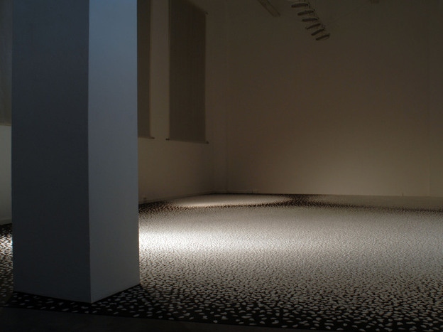 Motoi Yamamoto's "Cherry Blossom" installation at the Mikiko Sato Gallery in Hamburg, Germany, July 2009.