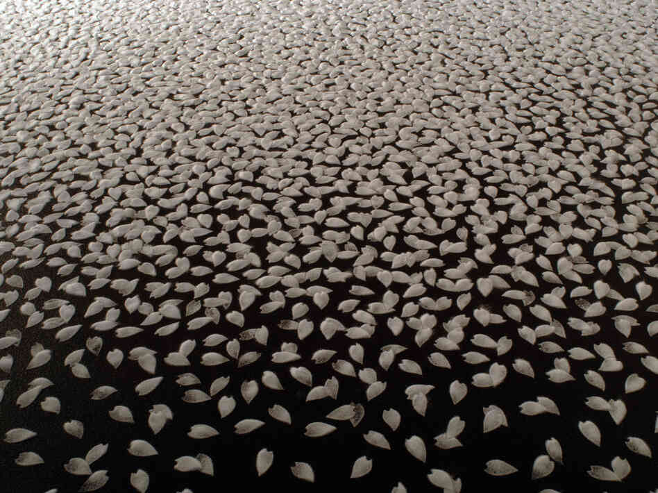 Motoi Yamamoto's "Cherry Blossom" installation at the Mikiko Sato Gallery in Hamburg, Germany, July 2009.