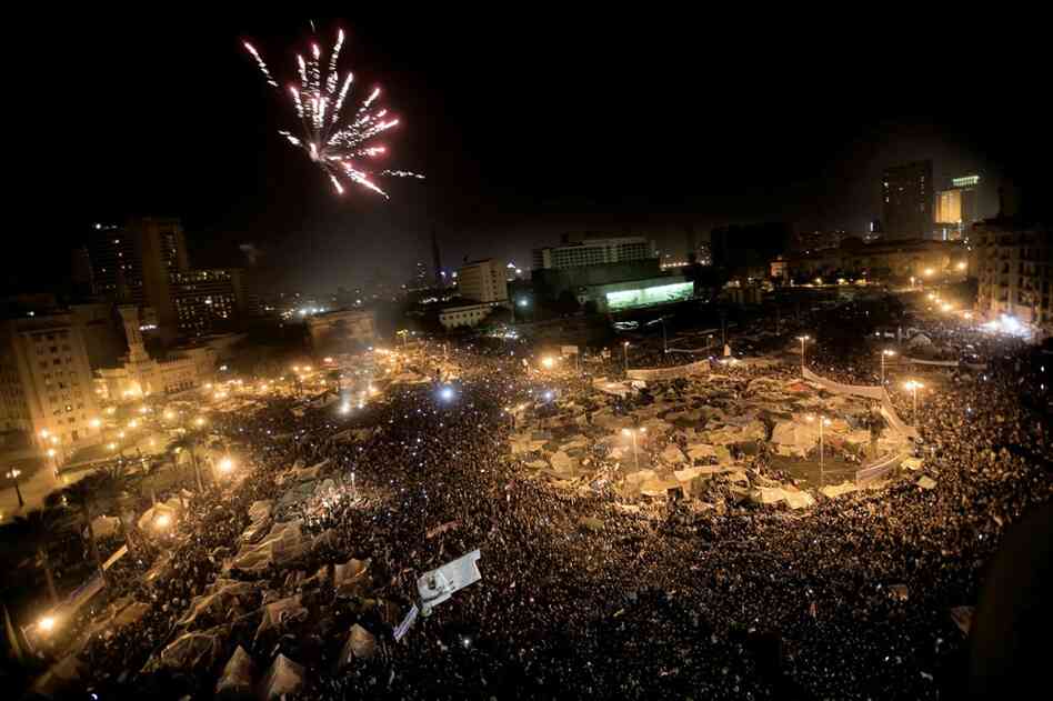 Millions of Egyptians celebrated the country's first transition of power in 30 years. 