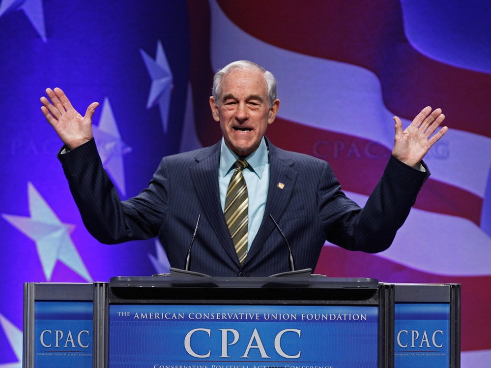 Rep. Ron Paul at the Conservative Political Action Conference, February 11, 2011.