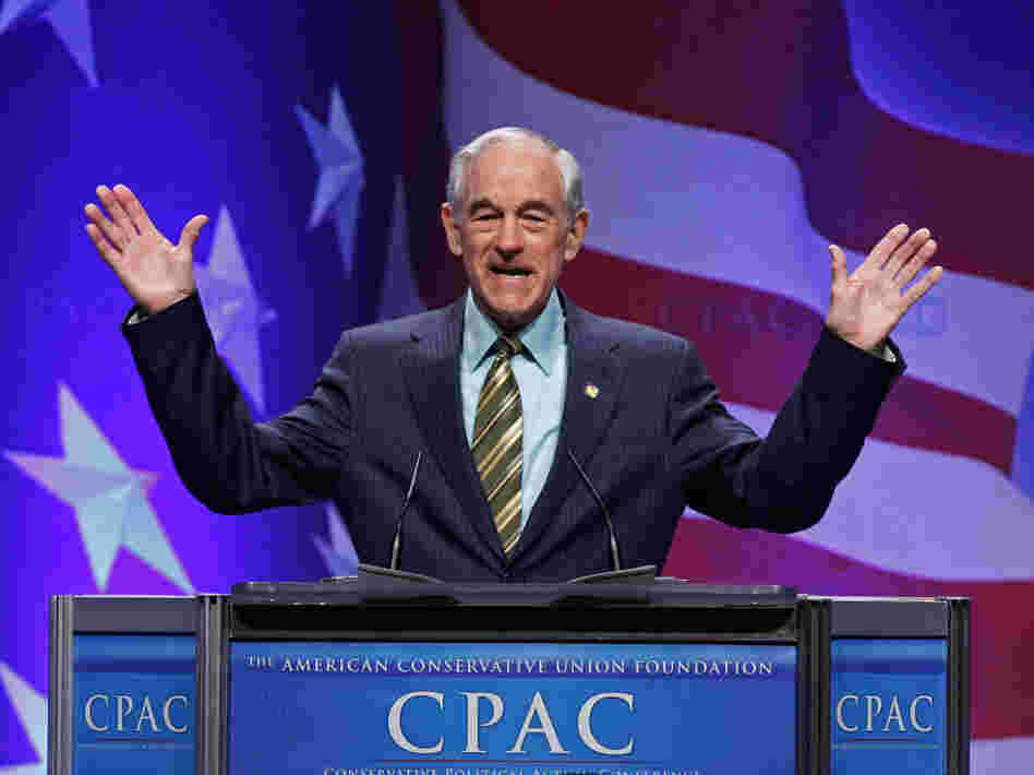 Rep. Ron Paul at the Conservative Political Action Conference, February 11, 2011.