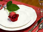 Rose on a plate. Rose on a plate.