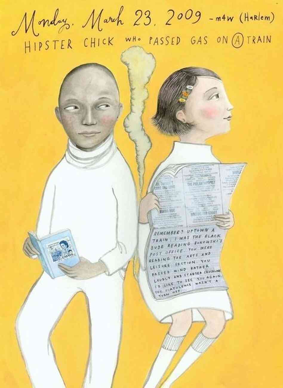 Sophie Blackall's "Missed Connections" drawings will be collected into a forthcoming book, and can be found online at missedconnectionsny.blogspot.com