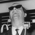British jazz pianist George Shearing (left) and American singer Joe Williams attend a press reception in London in 1962 before beginning a tour of Britain together. British jazz pianist George Shearing (left) and American singer Joe Williams attend a press reception in London in 1962 before beginning a tour of Britain together.