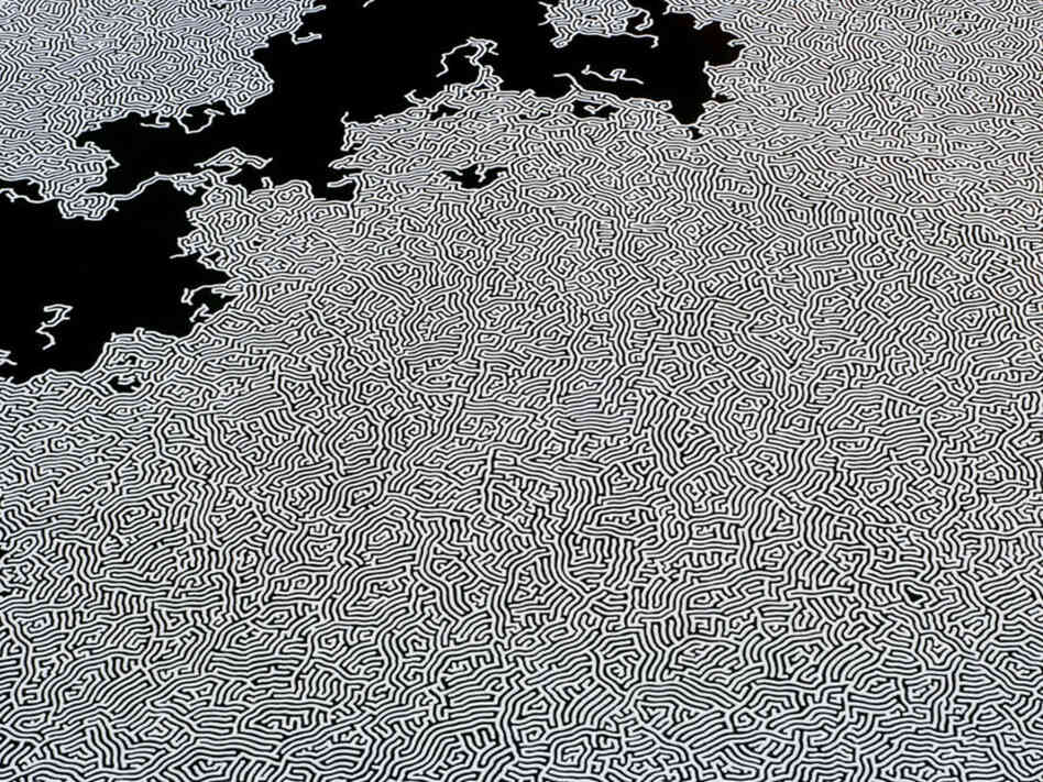 A closer look at Motoi Yamamoto's salt labyrinth, part of the "Forces of Nature" exhibit  in Charleston, S.C.