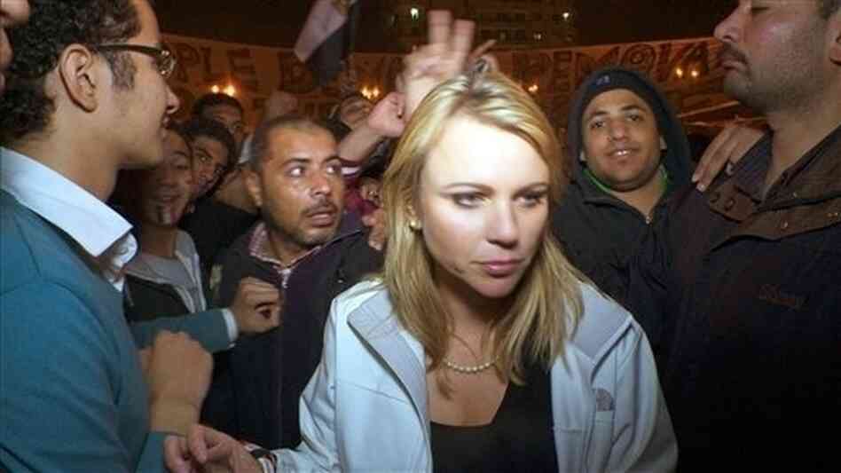 In this Feb. 11, 2011 photo released by CBS, "60 Minutes" correspondent Lara Logan is shown covering the reaction in in Cairo's Tahrir Square the day Egyptian President Hosni Mubarak stepped down. In this Feb. 11, 2011 photo released by CBS, "60 Minutes" correspondent Lara Logan is shown covering the reaction in in Cairo's Tahrir Square the day Egyptian President Hosni Mubarak stepped down.