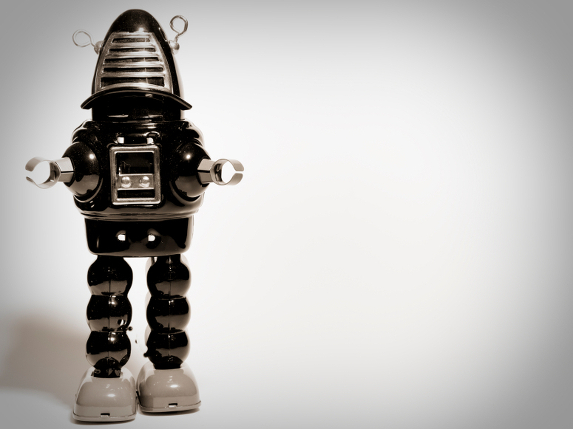 A walking robot.
