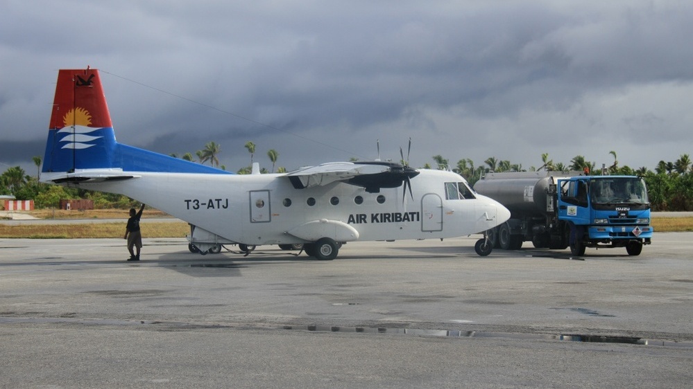 The airport at South Tarawa, Kiribati's capital.