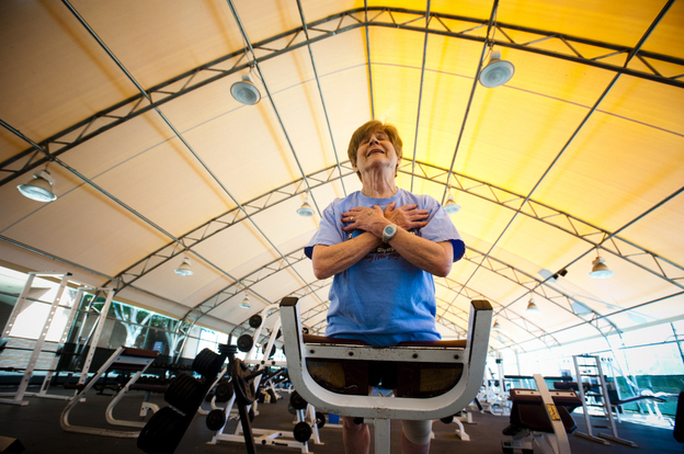 "I feel strong," says Palais, who was able to compete in the local senior Olympics.