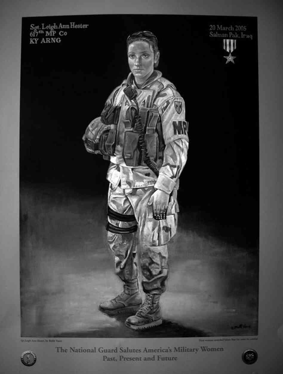 Paintings, posters, like this one, and other items celebrate Hester's heroism.