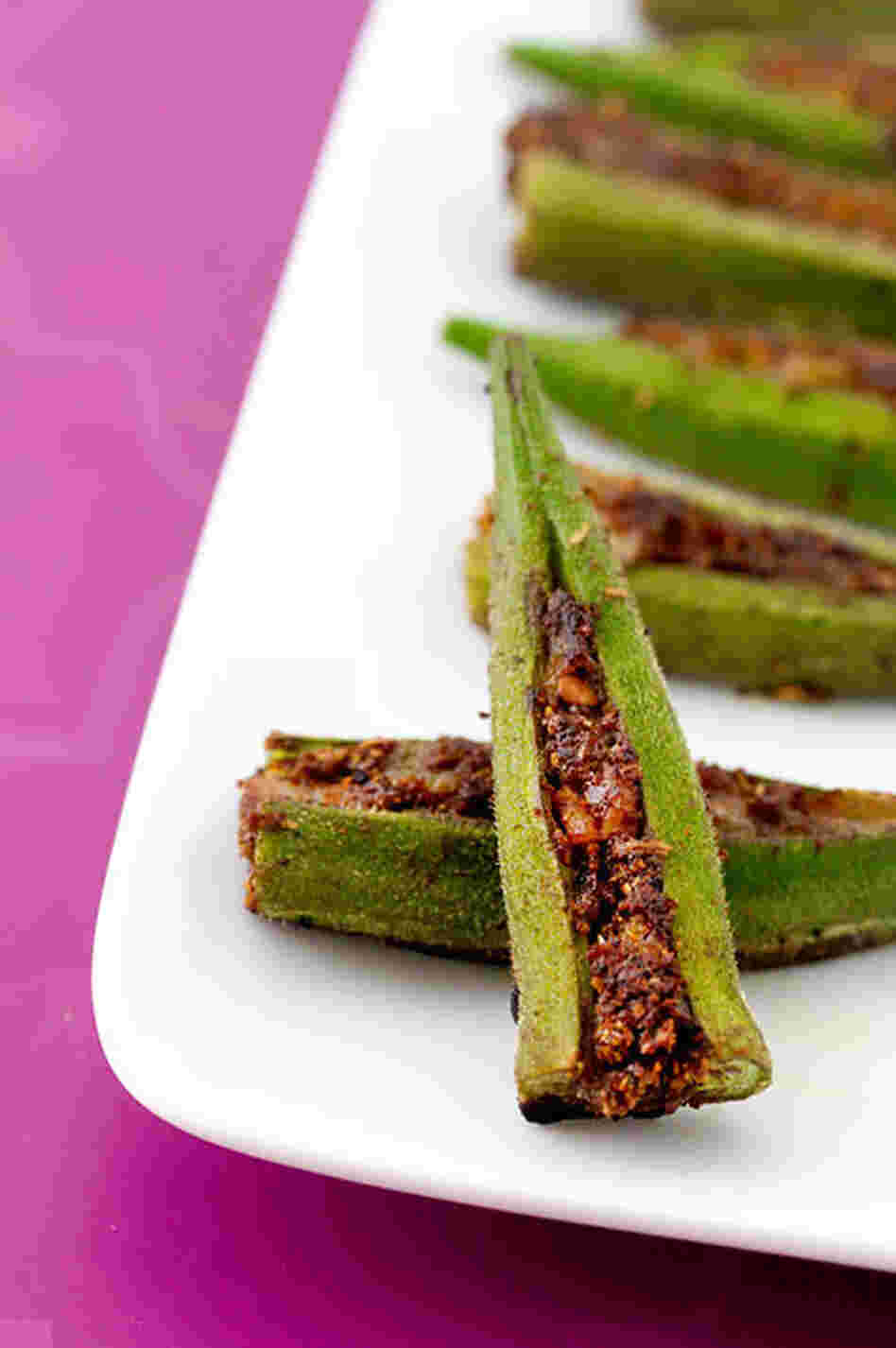 Masala-Stuffed Okra