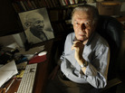Gene Sharp at his office in Boston. (June 25, 2009, file photo.) Gene Sharp at his office in Boston. (June 25, 2009, file photo.)
