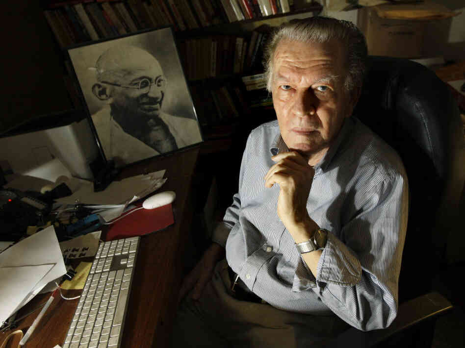 Gene Sharp at his office in Boston. (June 25, 2009, file photo.)