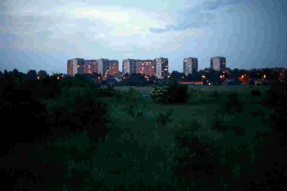 A few high-rise apartment buildings in the center of Oswiecim sometimes referred to as "Manhattan" by residents.