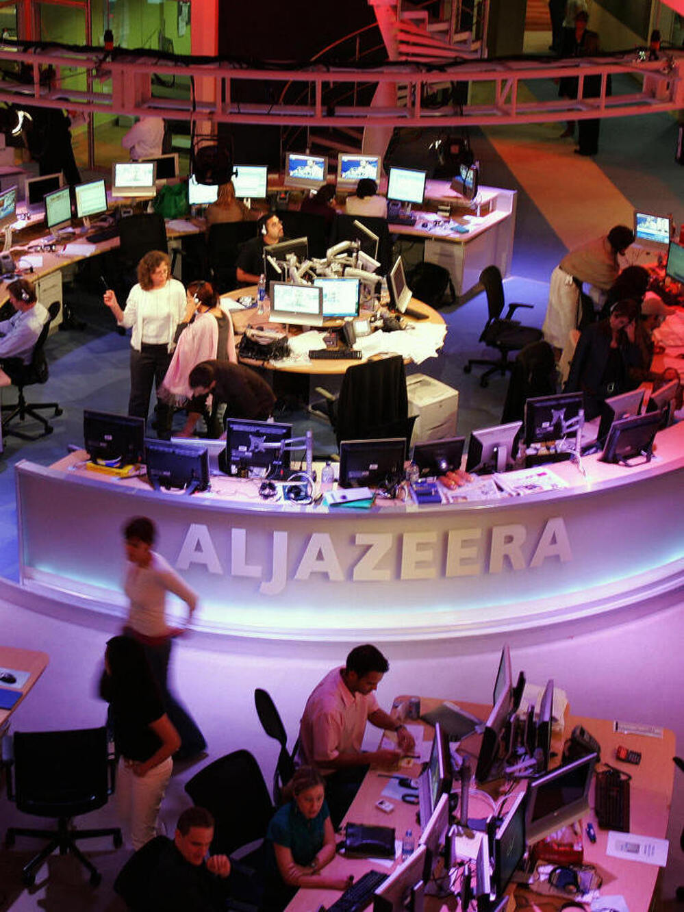 Al-Jazeera's English's newsroom in November, 2006.