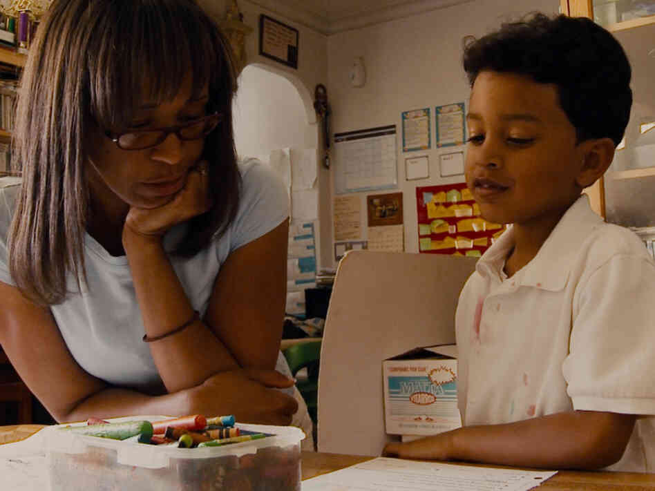 Francisco, seen here with his mother, Maria, is one of the students Davis Guggenheim follows in Waiting for Superman.