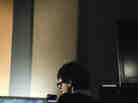 Son Lux (Ryan Lott) works in his studio.