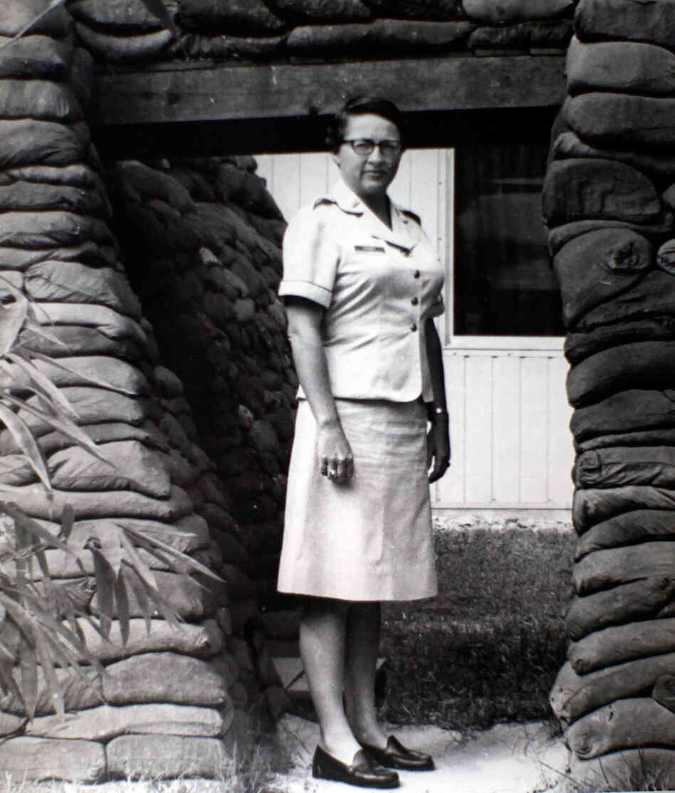 Wilma Vaught served in Vietnam for a year. "I spent the whole year wearing a skirt," she says. "You don't see that today. They're in their battle dress uniforms." Wilma Vaught served in Vietnam for a year. "I spent the whole year wearing a skirt," she says. "You don't see that today. They're in their battle dress uniforms."