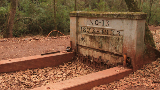 Mine No. 13 at Red Mountain Park is one of the older red ore mines in Birmingham, Ranger Eric McFerrin says.