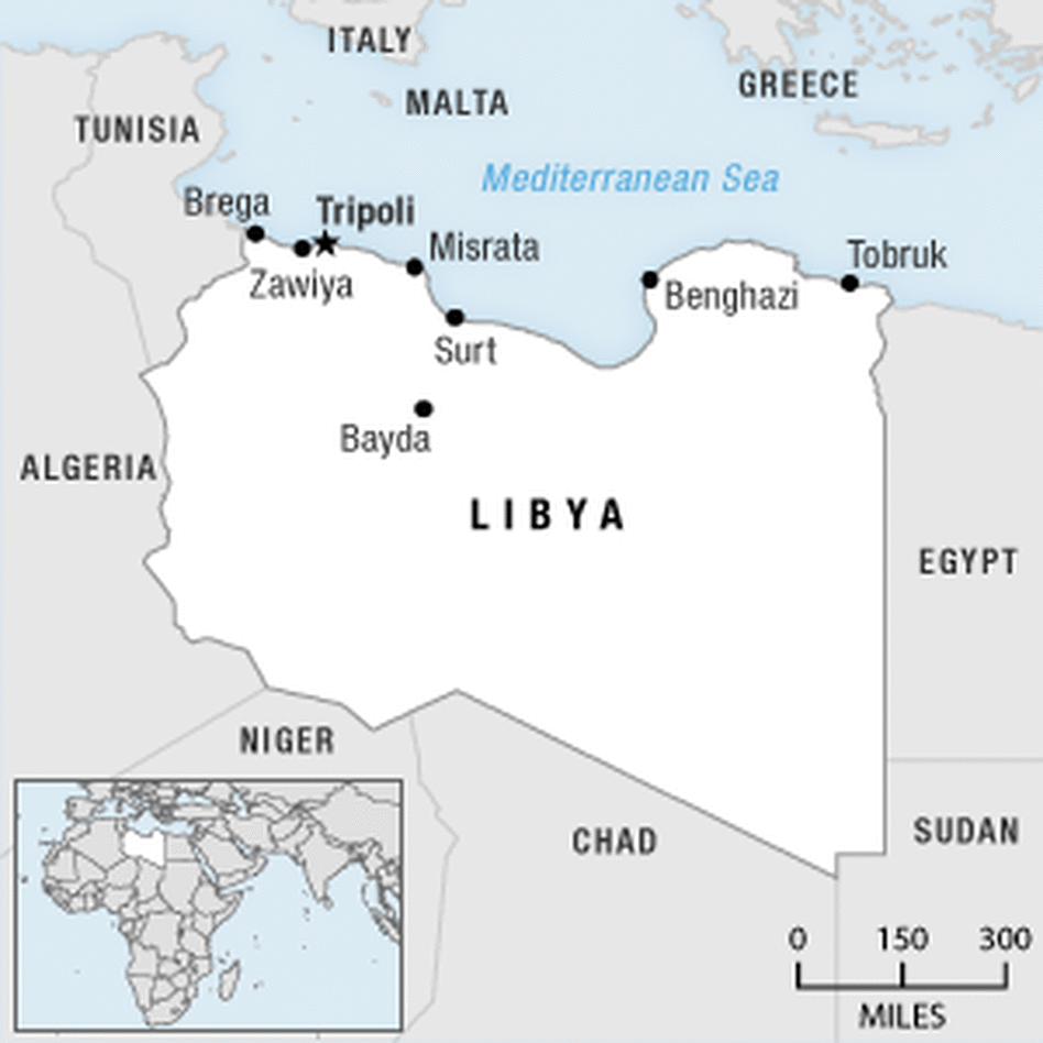 Map of Libya Map of Libya