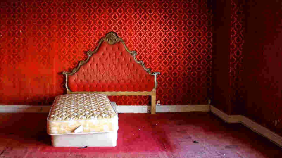 A deliciously creepy, dilapidated red room: the penthouse suite at L.A.'s Alexandria Hotel. A deliciously creepy, dilapidated red room: the penthouse suite at L.A.'s Alexandria Hotel.